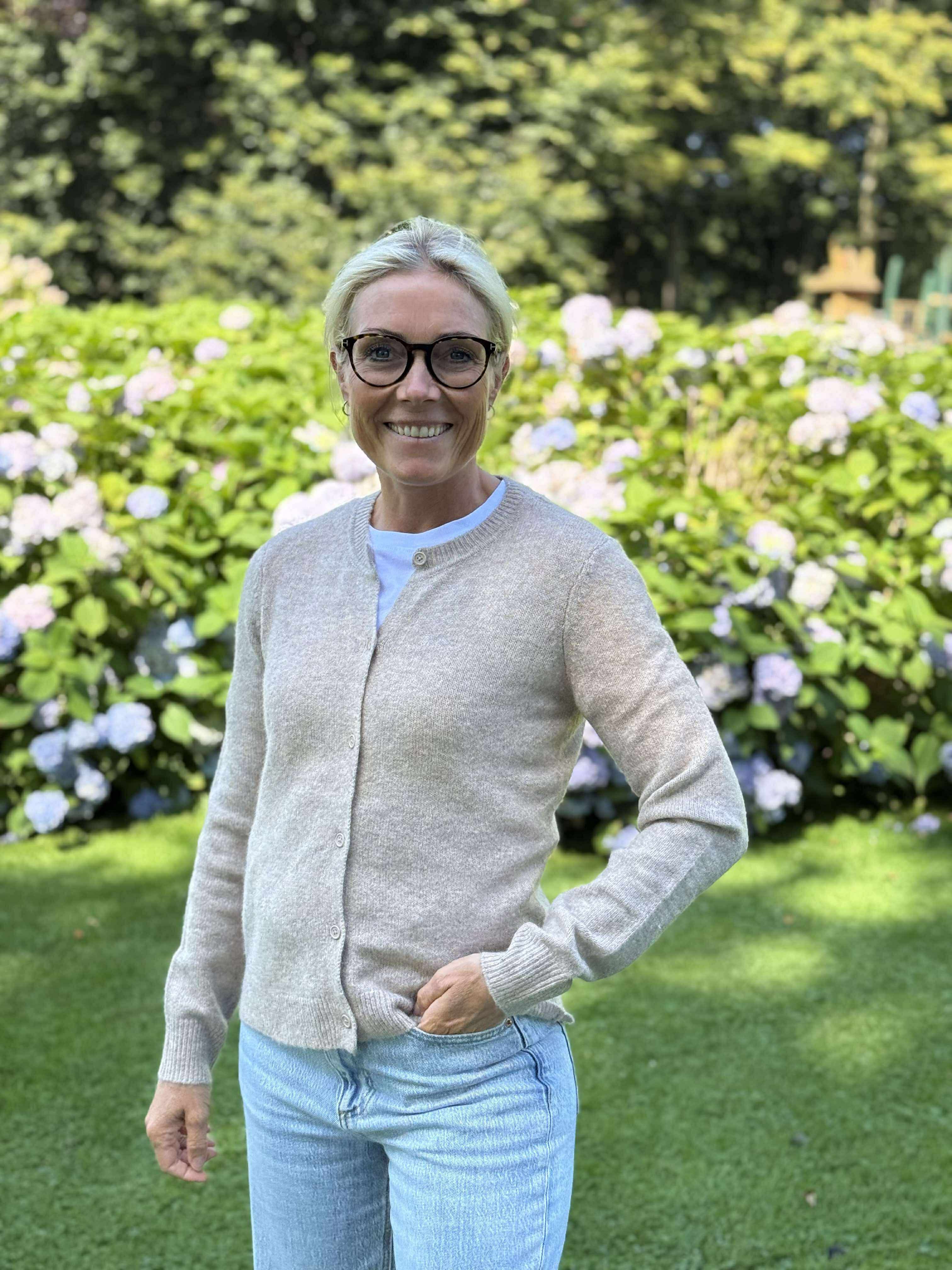 PCMALOU Knit Cardigan - Taupe Gray